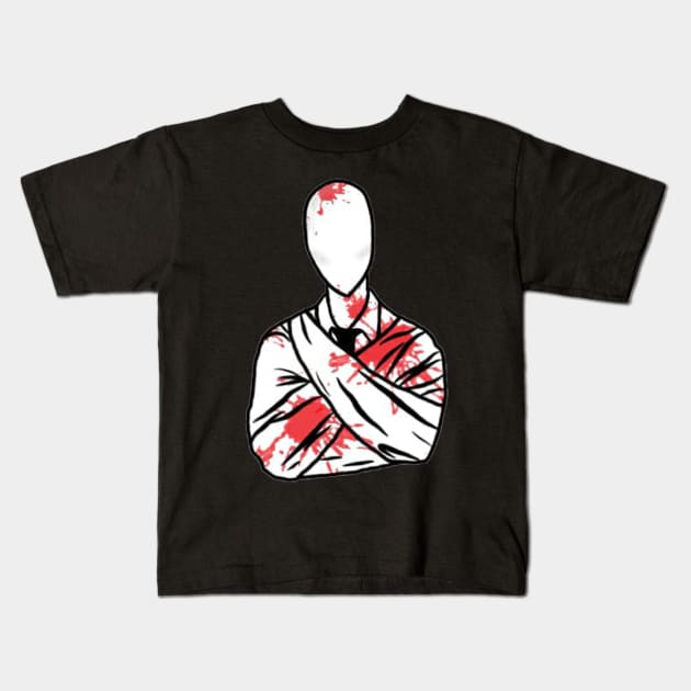 Slenderman StraightJacket Kids T-Shirt by Nene_Bee